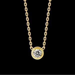 18k Gold Plated Necklace with Crystal Pendant